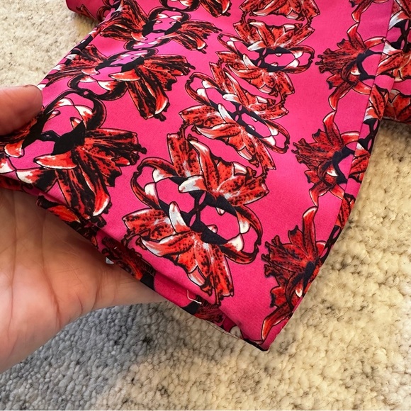 M Missoni Women’s Designer Luxury Cotton Silk Hot Pink Maximalist Pattern Pants - Picture 6 of 13